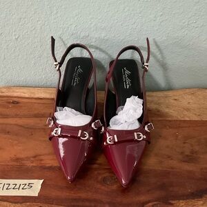 Chic Maroon Slingback Heels